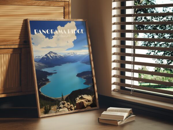 Print Garibaldi Lake Panorama Ridge Poster - British Columbia - Wall Decor Alpine Adventure Art Print Canada Hiking Camping Lake Trail