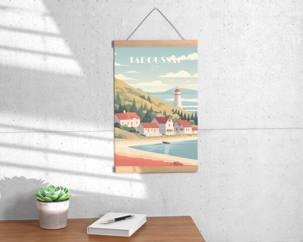 Print Tadoussac Coastal Poster Wall Decor Whale print Sand Art Dune Print Canada Quebec Whale Watching print Hiking Saint Laurent river