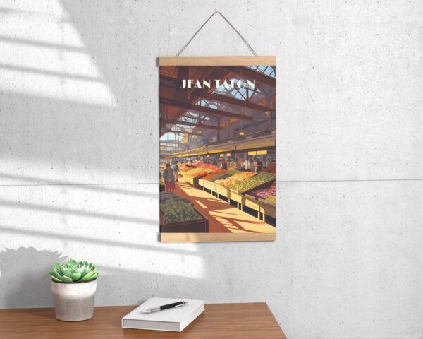 Print Jean-Talon Market, Montreal Poster Market Wall Decor Local Culture Art Print Canada Quebec Shopping Poster Boulevard Saint-Laurent