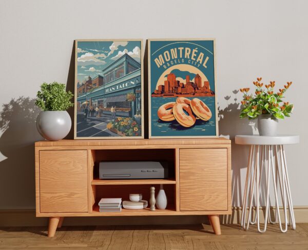 Print Jean-Talon Market, Montreal Poster Market Wall Decor Local Culture Art Print Canada Quebec Shopping Poster Boulevard Saint-Laurent