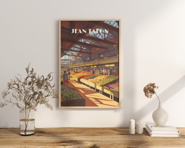 Print Jean-Talon Market, Montreal Poster Market Wall Decor Local Culture Art Print Canada Quebec Shopping Poster Boulevard Saint-Laurent