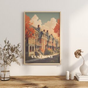 Print Rosemont, Montreal Poster Urban Vibe Wall Decor Trendy Art Print Canada Old city print Quebec vintage poster modern wall art