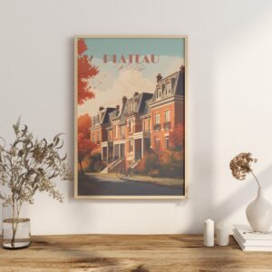 Print Plateau Mont-Royal Poster Quebec Tendy Neighborhood Views Wall Decor Urban Vibes Art Print Canada Vintage poster