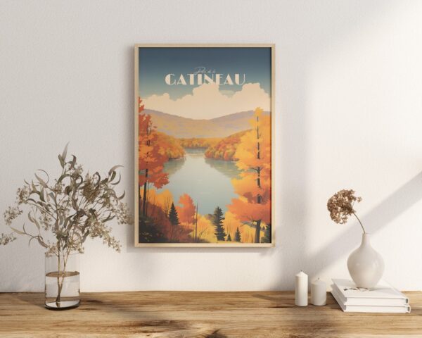 Print Parc de la Gatineau Poster Nature Escape Quebec Wall Decor Scenic Wilderness Art Print Canada poster Ottawa Hike print Nature Vintage