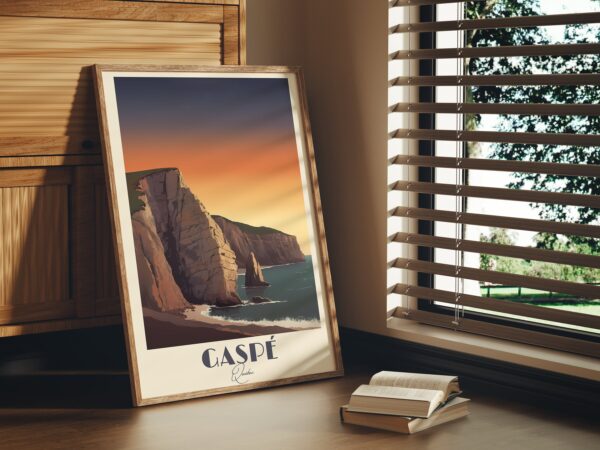 Print Gaspé Quebec Poster Quebec Coastal Beauty Quebec Poster Explore Forillon Park Wall Decor Gaspé Peninsula Views Art Print Canada