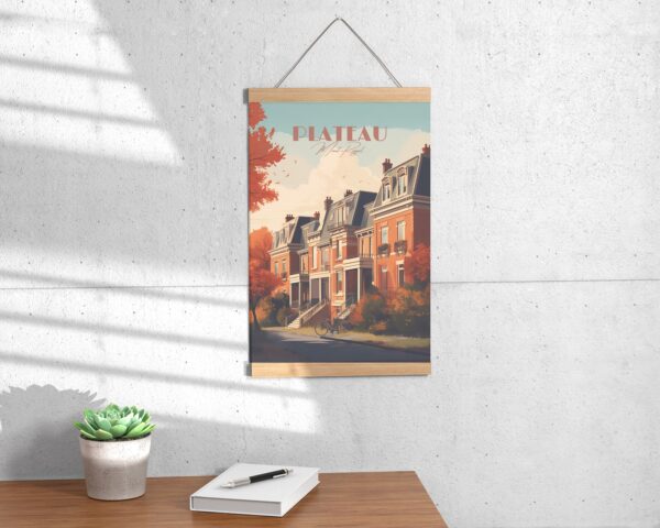 Print Plateau Mont-Royal Poster Quebec Tendy Neighborhood Views Wall Decor Urban Vibes Art Print Canada Vintage poster