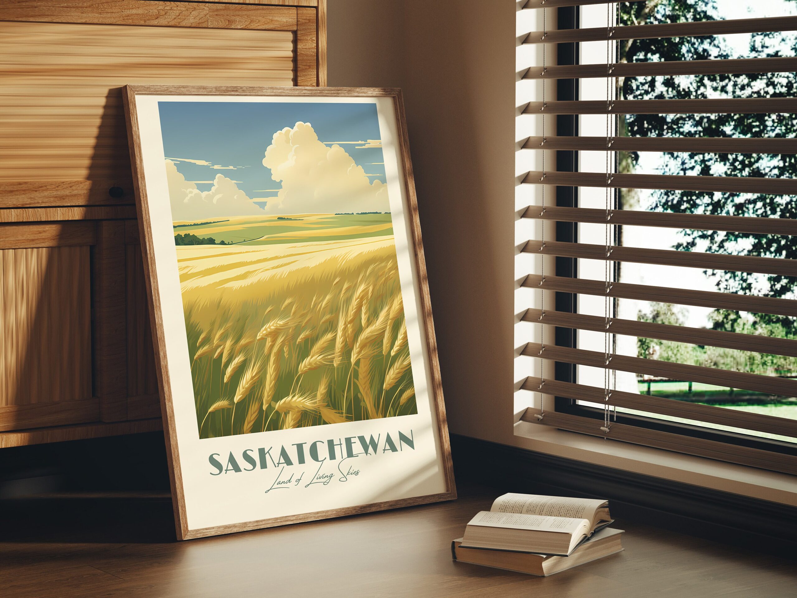 Print Saskatchewan plain Poster Meadow Landscape Views Wall Decor Living Skies Art Print Canada poster Vintage wall art Regina