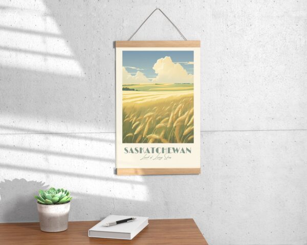 Print Saskatchewan plain Poster Meadow Landscape Views Wall Decor Living Skies Art Print Canada poster Vintage wall art Regina