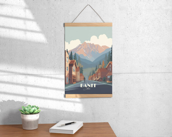 Print Banff Alberta Poster Canadian Rockies Scenic Views Wall Decor Mountain Adventure Art Print Canada Hike nature poster ski Bike Tourisme