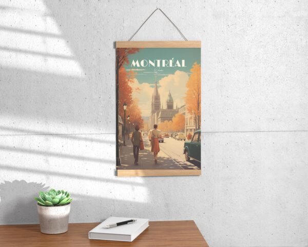 Print Montreal Old City Poster Old Montreal Cityscape Wall Decor Historic Charm Art Print Vieille ville Downtown Canada Vintage