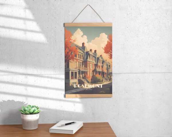 Print Rosemont, Montreal Poster Urban Vibe Wall Decor Trendy Art Print Canada Old city print Quebec vintage poster modern wall art