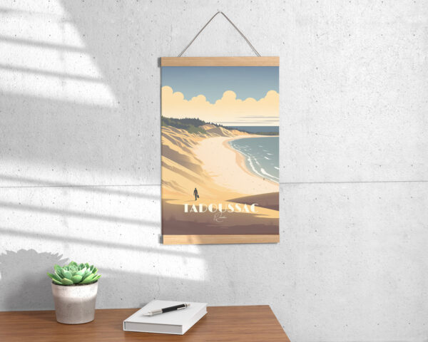 Print Tadoussac Coastal Poster Wall Decor Whale print Sand Art Dune Print Canada Quebec Whale Watching print Hiking Saint Laurent river