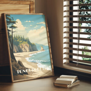 Print Tonquin Beach Vancouver Island Tofino Pacific Rim Surf Canada West Coast Beach Sea Poster Cliff Ukee Ucluelet