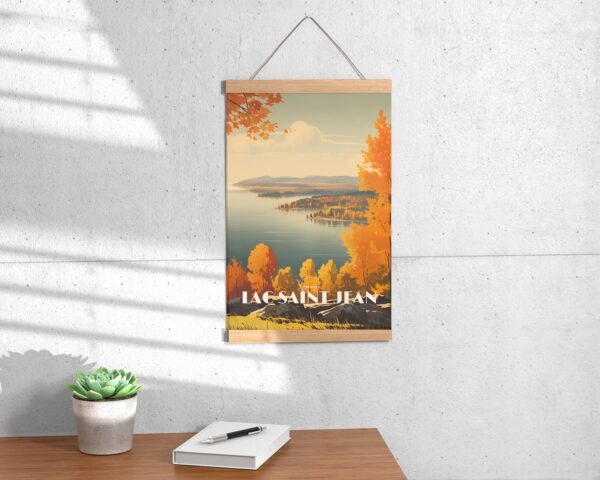 Print Lac Saint Jean Saguenay Quebec Anse St Jean Summer Beach St Gedeon Val Jalbert Alma Poster Print maple Leaf Fall Canada Lake