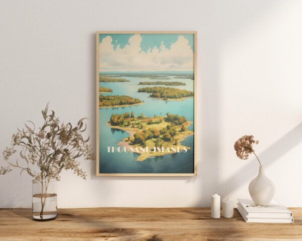 Print Thousand Islands Ontario Boat Toronto Island Canoe Print Winery Canada Poster Summer Boat