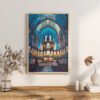 Print Basilic Notre Dame Montreal Quebec Light Show Candlelight AURA Concert Print Cathedral Church Poster Quebec Canada