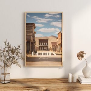 Print Bodie California Poster USA Far West Poster Western Cowboy Art Goat City Desert Monol ake Road Trip Digital Art