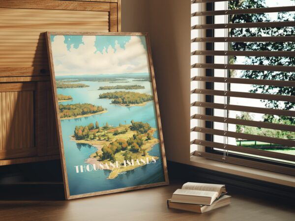 Print Thousand Islands Ontario Boat Toronto Island Canoe Print Winery Canada Poster Summer Boat