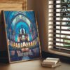 Print Basilic Notre Dame Montreal Quebec Light Show Candlelight AURA Concert Print Cathedral Church Poster Quebec Canada