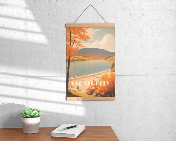 Print Lake Stukely Mount Orford Park Provincial Cantons-de-l'Est Québec Estrie Hike Beach Fall Mountain Poster Print maple Leaf Fall Canada