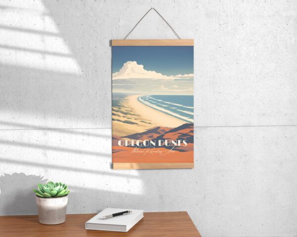 Print Oregon Sand Dunes Beach Park USA Road Trip Lakeside Florence Reedsport Poster Recreation Aera