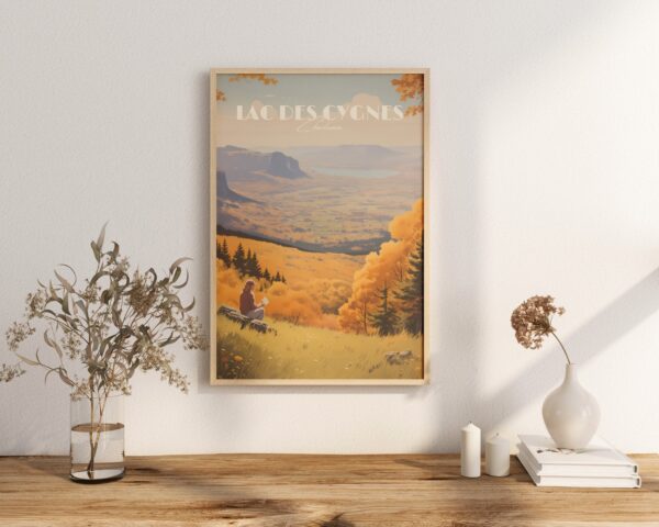 Print Lac des Cygnes Charlevoix Québec Hike Sepaq Poster Provincial Park Lac Mountain Saint Laurent Poster Fall Automne Print maple Leaf