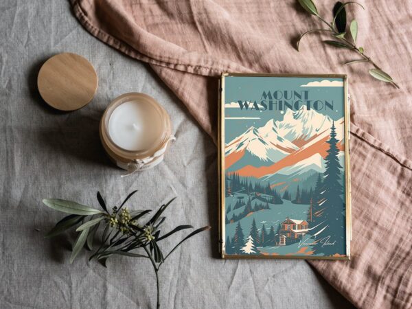 Print Mount Washington, BC Poster British Columbia Ski Winter Snow Poster Vancouver Island Poster mountain Hiking print