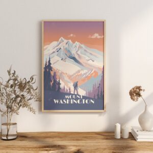 Print Mount Washington, BC Poster British Columbia Ski Winter Snow Poster Vancouver Island Poster mountain Hiking print