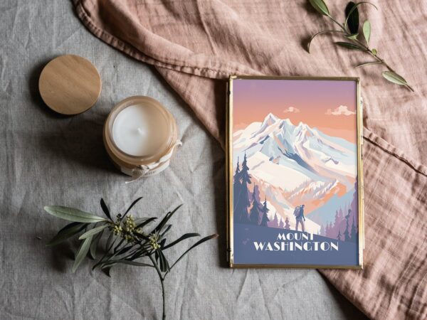 Print Mount Washington, BC Poster British Columbia Ski Winter Snow Poster Vancouver Island Poster mountain Hiking print