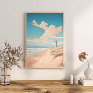 Poster Lawrencetown Beach print Nova Scotia Travel Poster Scenic Coastal Views Art Print Nature Wall Decor Adventure Gifts