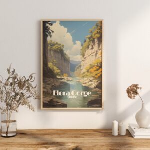 Poster Elora Gorge print Ontario Travel Poster Scenic Nature Art Print Wall Decor Adventure Home Decor Canada Gifts