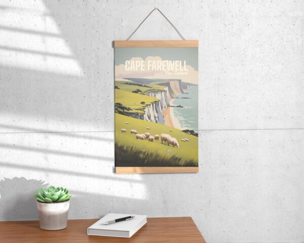 Poster Cape Farewell print South Island New Zealand Travel Poster Coastal Scenic Views Art Print NZ Wall Decor Nature Adventure Gifts