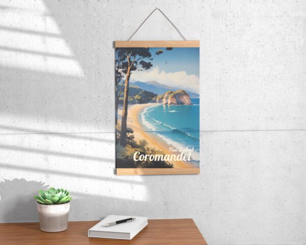 Poster Coromandel print Waikato New Zealand Travel Poster Coastal Scenic Views Art Print NZ Wall Decor Nature Adventure Gifts