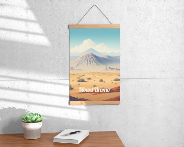 Poster Mount Bromo print Java Indonesia Travel Poster Scenic Volcano Views Art Print Nature Wall Decor Adventure Gifts