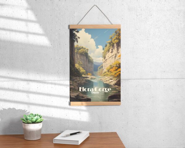 Poster Elora Gorge print Ontario Travel Poster Scenic Nature Art Print Wall Decor Adventure Home Decor Canada Gifts