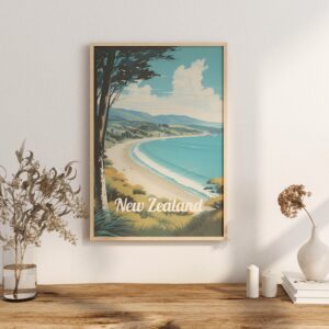 Poster Northland Beach print Northland New Zealand Travel Poster Scenic Coastal Views Art Print NZ Wall Decor Adventure Gifts