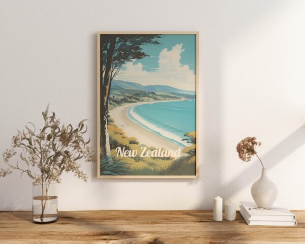 Poster Northland Beach print Northland New Zealand Travel Poster Scenic Coastal Views Art Print NZ Wall Decor Adventure Gifts