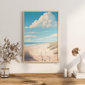 Poster Parlee Beach print New Brunswick Travel Poster Scenic Coastal Views Art Print Nature Wall Decor Adventure Gifts