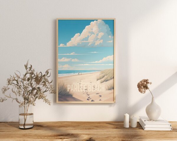 Poster Parlee Beach print New Brunswick Travel Poster Scenic Coastal Views Art Print Nature Wall Decor Adventure Gifts