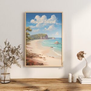 Poster Fraser Island print Queensland Australia Travel Poster Coastal Scenic Art Print Nature Wall Decor Adventure Gifts