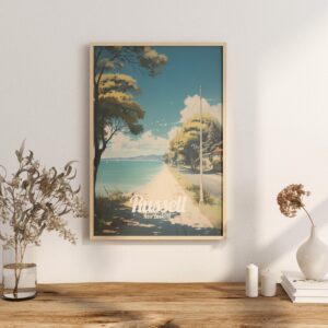 Poster Russell print Northland New Zealand Travel Poster Scenic Coastal Views Art Print Nature Wall Decor Adventure Gifts