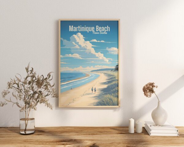 Poster Martinique Beach print Nova Scotia Travel Poster Scenic Coastal Views Art Print Nature Wall Decor Adventure Gifts