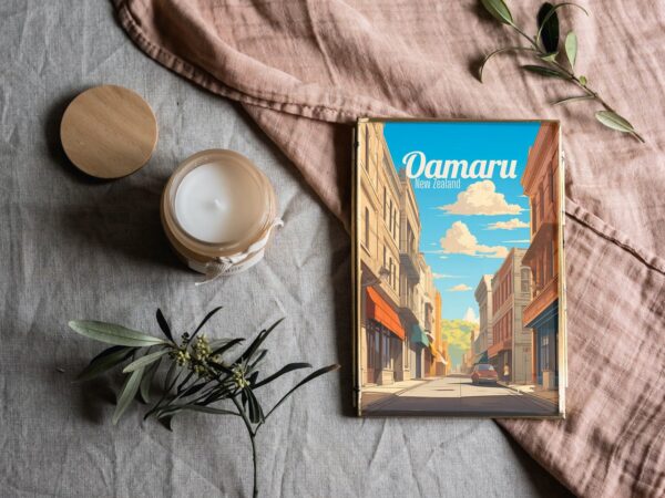 Poster Oamaru print Otago New Zealand Street Travel Poster Coastal Scenic Views Art Print NZ Wall Decor Adventure Gifts