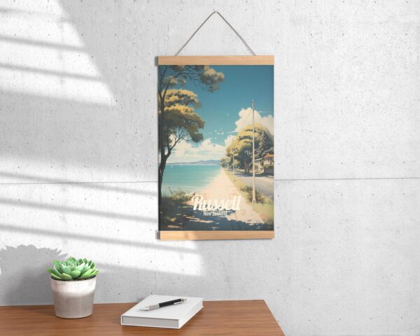 Poster Russell print Northland New Zealand Travel Poster Scenic Coastal Views Art Print Nature Wall Decor Adventure Gifts