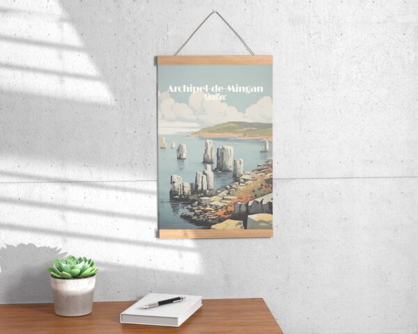 Poster Archipel de Mingan print Quebec Travel Poster Côte-Nord Coastal Beauty Art Print Canada Wall Decor Nature Adventure Gifts