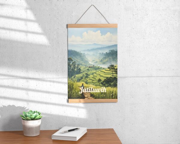 Poster Jatiluwih print Bali Indonesia Travel Poster Rice Terraces Scenic Art Print Cultural Heritage Wall Decor Gifts