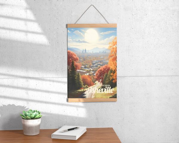 Poster Asheville print North Carolina Travel Poster Scenic Mountain Views Art Print Nature Wall Decor Adventure Gifts