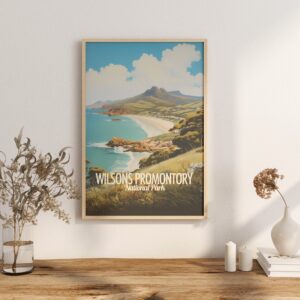 Poster Wilsons Promontory print Victoria Australia Travel Poster Scenic Nature Views Art Print Wall Decor Adventure Gifts