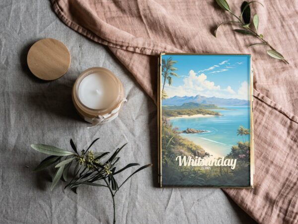 Poster Whitsunday Islands print Queensland Australia Travel Poster Scenic Coastal Views Art Print Wall Decor Adventure Gifts