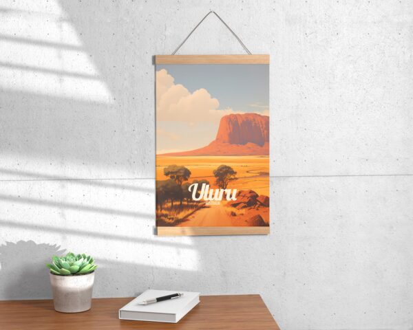 Poster Uluru print Northern Territory Australia Travel Poster Scenic Desert Views Art Print Nature Wall Decor Adventure Gifts